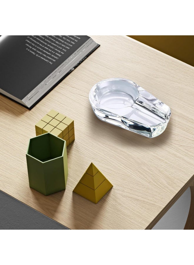 علبة الرماد الزجاجية الكريستالية,حامل السجائر الرماد الدائم,علبة الرماد للداخل / الهواء الطلق,اكسسوارات ديكور سطح الطاولة للمنزل / المكتب / الفندق / المطاعم,هدية للمدخنين / الرجال,أبيض - Image 5